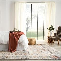 Sangam Coastal Beige Jute Square Pouf|