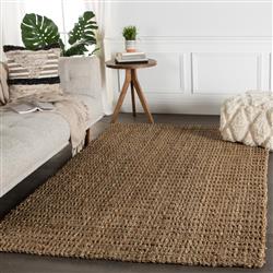 Amara Coastal Beach Brown Jute Natural Rug - 5'x8'|