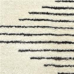 Bernie Modern Classic Cream Wool Diamond Shag Rug - 8'x10'|