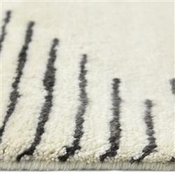 Bernie Modern Classic Cream Wool Diamond Shag Rug - 8'x10'|