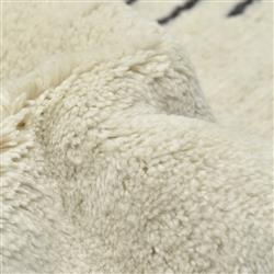 Bernie Modern Classic Cream Wool Diamond Shag Rug - 8'x10'|