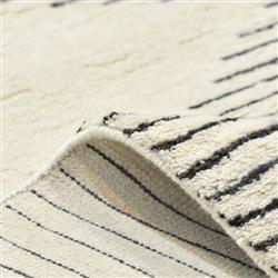 Bernie Modern Classic Cream Wool Diamond Shag Rug - 8'x10'|