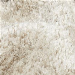 Shaggy Moroccan Linen Beige Wool Diamond Patterned Rug - 5'x8'|