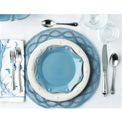 Juliska Berry &amp; Thread Whitewash Ceramic Dinner Plate|