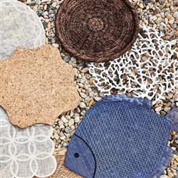 Juliska Rustic Coastal Beach Brown Woven Natural Abaca Round Charger|