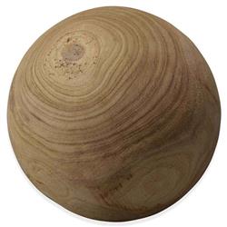 Amanda Coastal Brown Carved Wood Orb Sculpture - Set of 3|