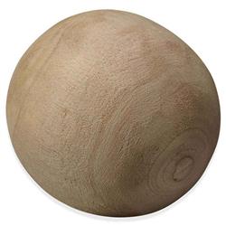 Amanda Coastal Brown Carved Wood Orb Sculpture - Set of 3|