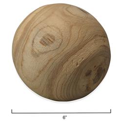 Amanda Coastal Brown Carved Wood Orb Sculpture - Set of 3|