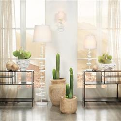 Blake Coastal Brown Wood Textured Basin Vase|