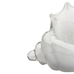 Tristan Coastal Beach White Hand Blown Glass Shell Sculpture|