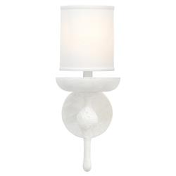 Abigail Modern Classic White Plaster Metal Wall Sconce|