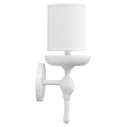 Abigail Modern Classic White Plaster Metal Wall Sconce|