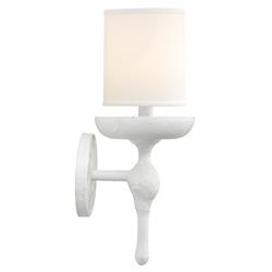 Abigail Modern Classic White Plaster Metal Wall Sconce|