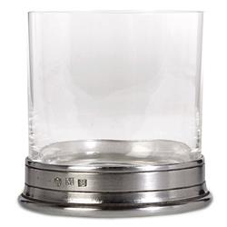 MATCH Modern Pewter Base Double Old Fashioned Glass|