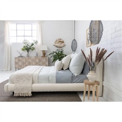 Jojo Coastal Beach Blue Cotton Striped Oversized Throw Blanket|