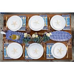 Lastra Coastal White Melamine Dinner Plate|