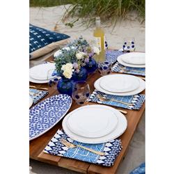 Lastra Coastal White Melamine Dinner Plate|