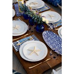 Lastra Coastal White Melamine Dinner Plate|