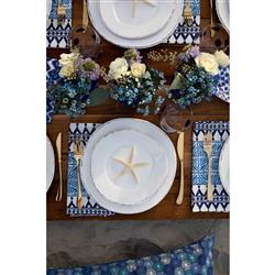 Lastra Coastal White Melamine Dinner Plate|