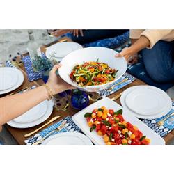 Lastra Coastal White Melamine Salad Plate|