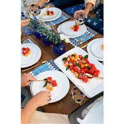 Lastra Coastal White Melamine Salad Plate|