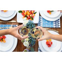 Lastra Coastal White Melamine Salad Plate|