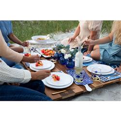 Lastra Coastal White Melamine Salad Plate|