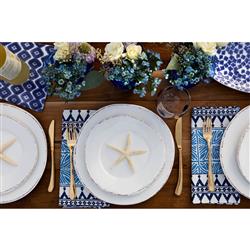 Lastra Coastal White Melamine Salad Plate|