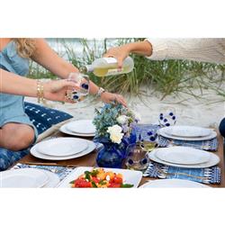 Lastra Coastal White Melamine Salad Plate|