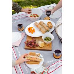 Lastra Coastal White Melamine Oval Platter|