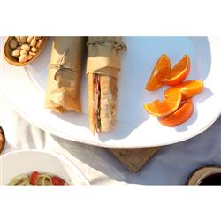 Lastra Coastal White Melamine Oval Platter|