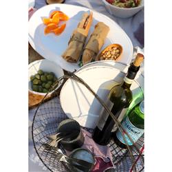 Lastra Coastal White Melamine Oval Platter|