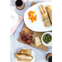 Lastra Coastal White Melamine Oval Platter|