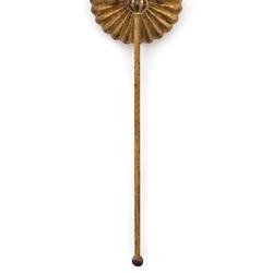 Clove French Country Antique Gold Leaf Stem Single Sconce|