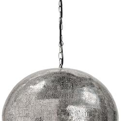 Pierced Global Bazaar Polished Nickel Sphere Pendant|