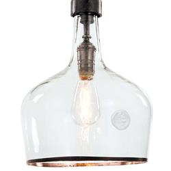 Demi John Industrial Loft Brown Jute Rope Glass Pendant - Small|