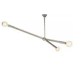 Talon Mid-Century Polished Nickel Steel Sputnik Chandelier|