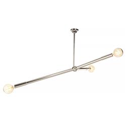 Talon Mid-Century Polished Nickel Steel Sputnik Chandelier|