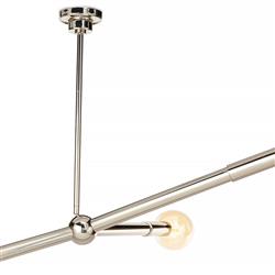 Talon Mid-Century Polished Nickel Steel Sputnik Chandelier|