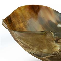 Global Bazaar Natural Black Horn Decorative Bowl|