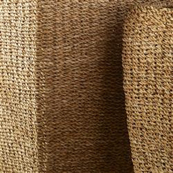 Zuri French Country Brown Woven Seagrass Square Basket Planter - Set of 2|