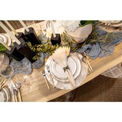 MATCH Modern Convivio Rim White Ceramic Dessert Plate|