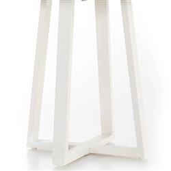 Maceo Modern Classic Stone Top Iron Base Outdoor Dining Table - Small - 31.5"W|