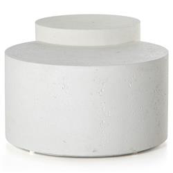 Messiah Nesting Modern White Concrete Outdoor Nest Coffee Table - Set of 2|