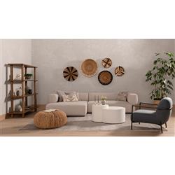 Messiah Nesting Modern White Concrete Outdoor Nest Coffee Table - Set of 2|