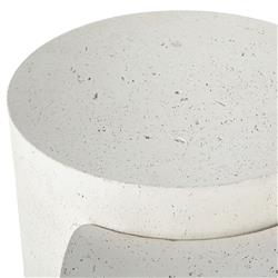 Messiah Nesting Modern White Concrete Outdoor Nest Coffee Table - Set of 2|