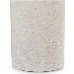 Otto Modern Classic White Concrete Outdoor Round End Table|