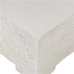 Otto Modern Classic White Concrete Outdoor Coffee Table|