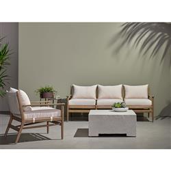 Otto Modern Classic White Concrete Outdoor Coffee Table|