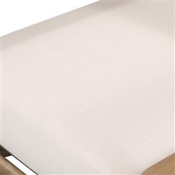 Rose Coastal Beach Off White Upholstered Rope Back Wood Outdoor Lounge Chair|